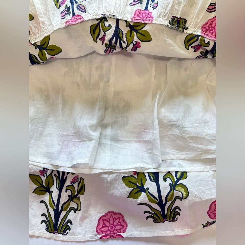 NWT SZ L THML Floral pink white green White and Pink Maxi Dress - Picture 8 of 11
